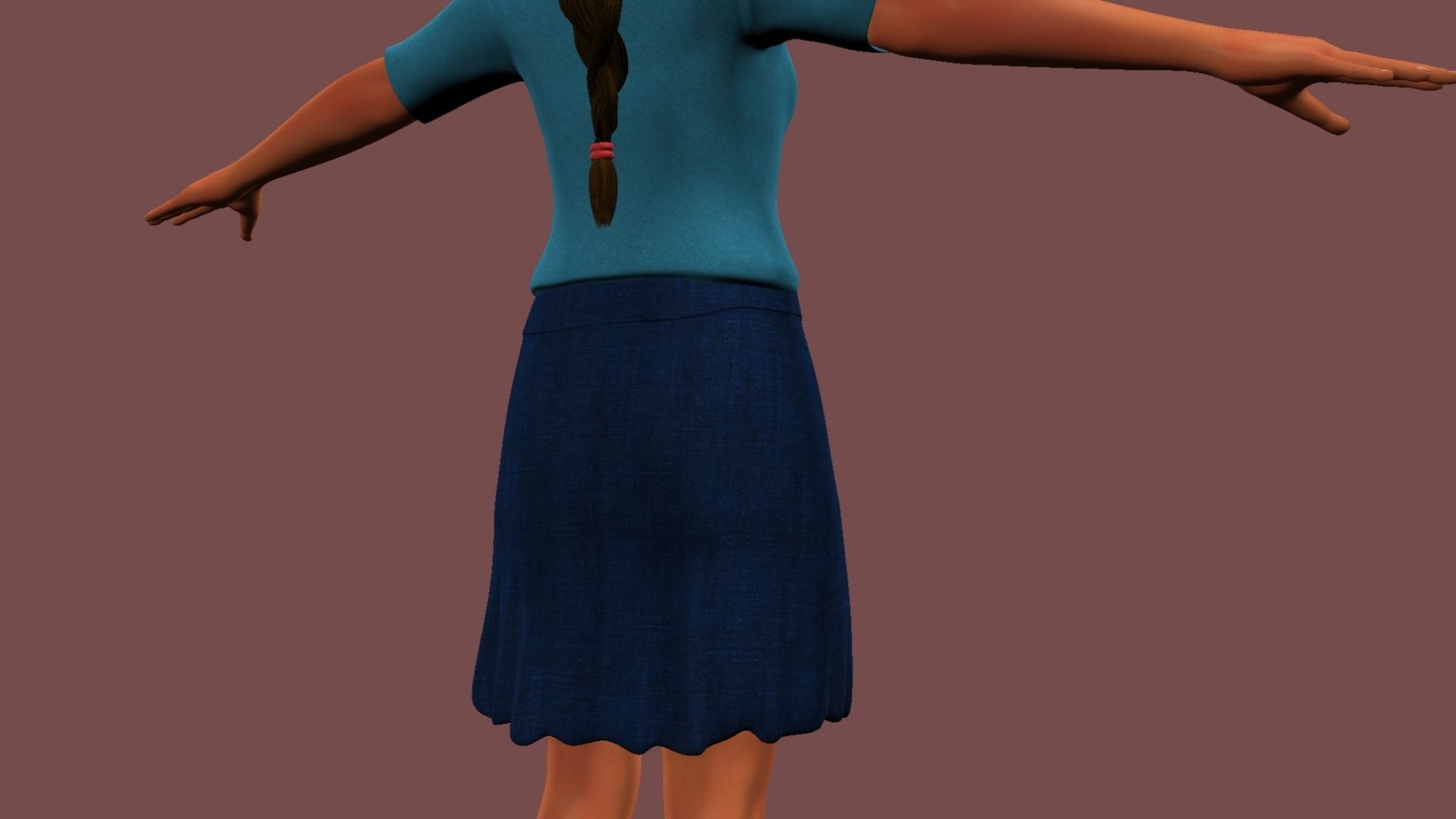 Female Student 3D model_19