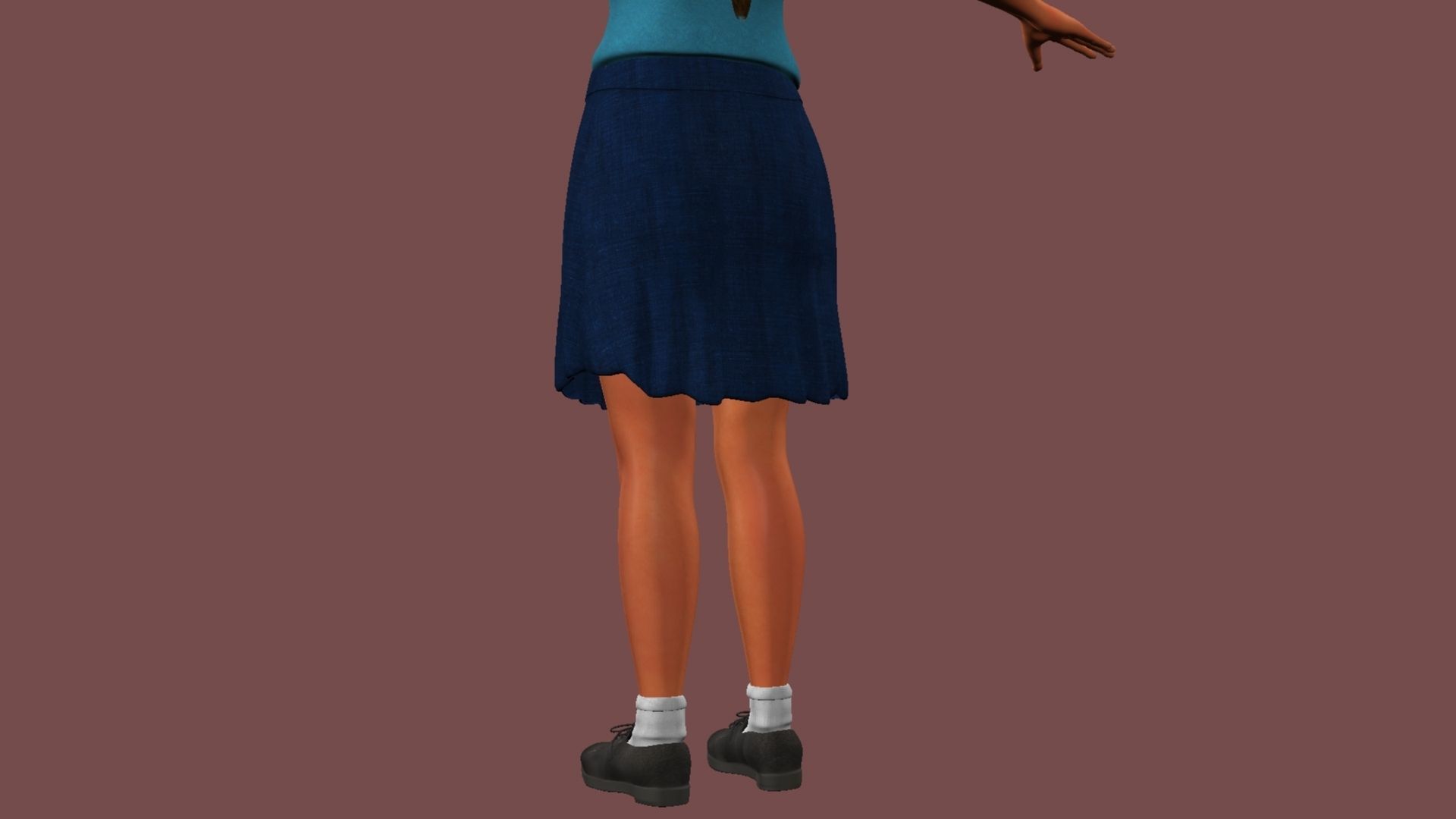 Female Student 3D model_25