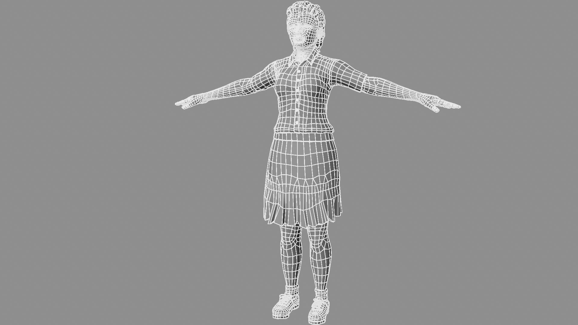 Female Student 3D model_5