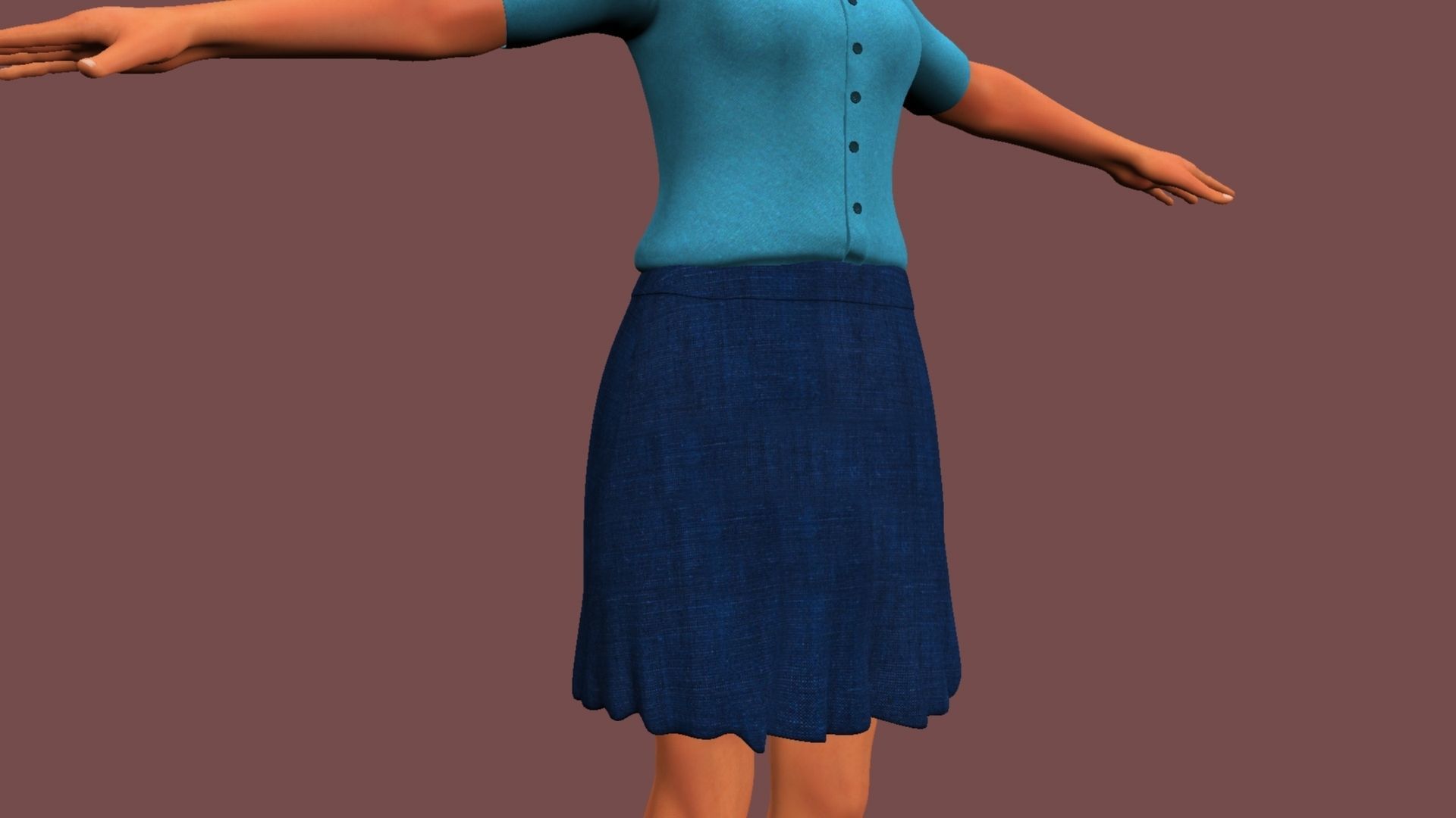 Female Student 3D model_20