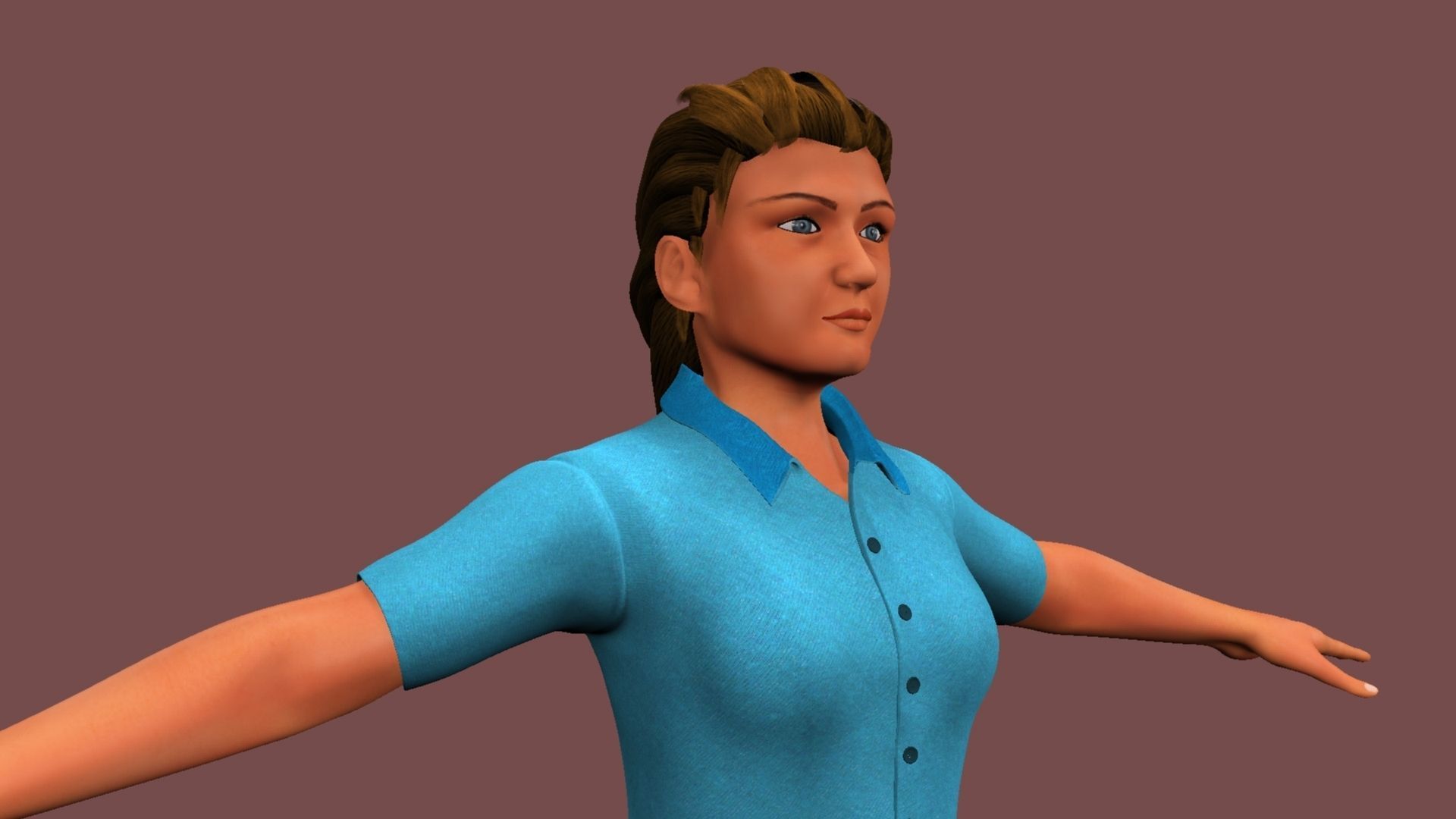 Female Student 3D model_15