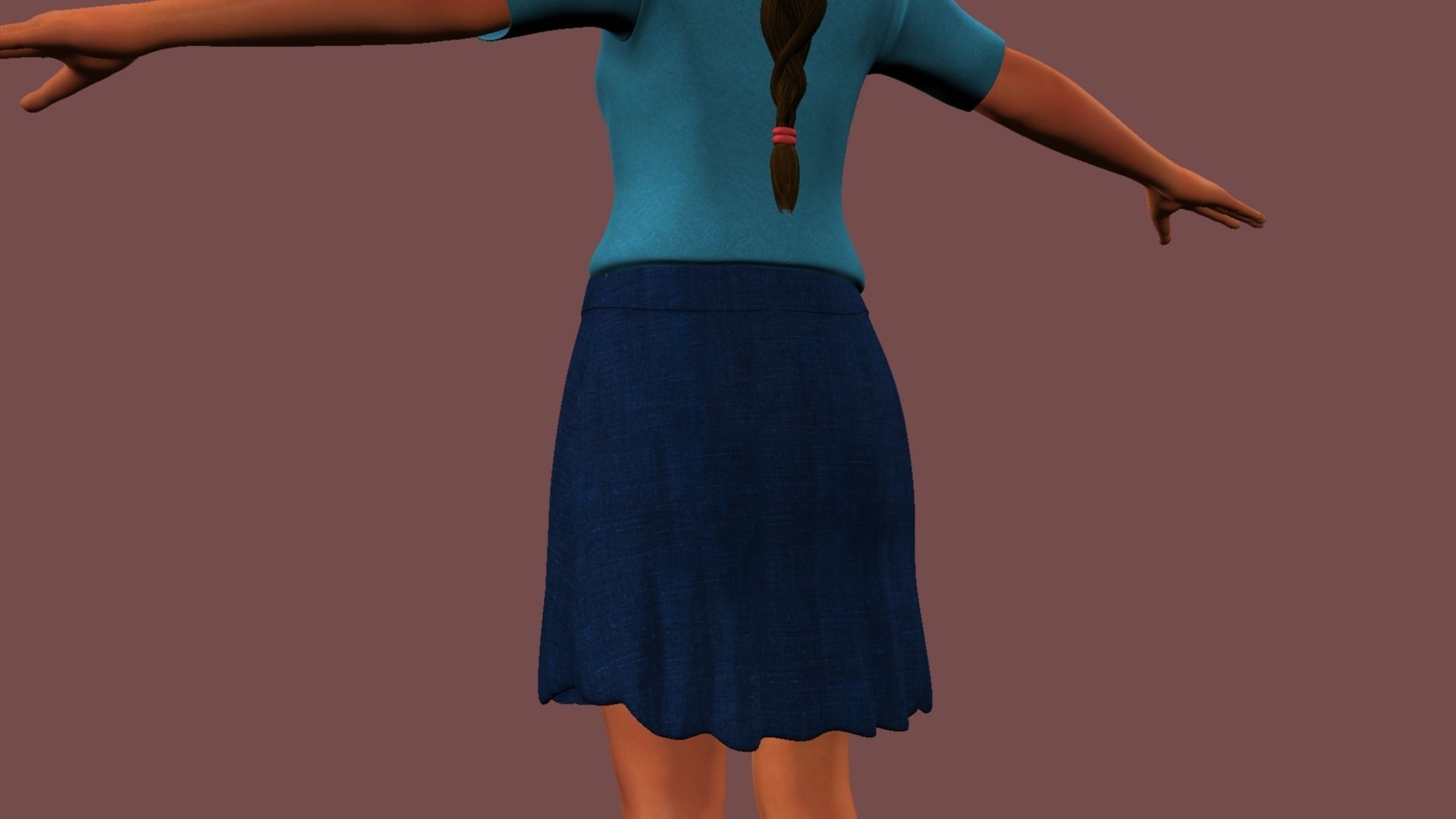 Female Student 3D model_18