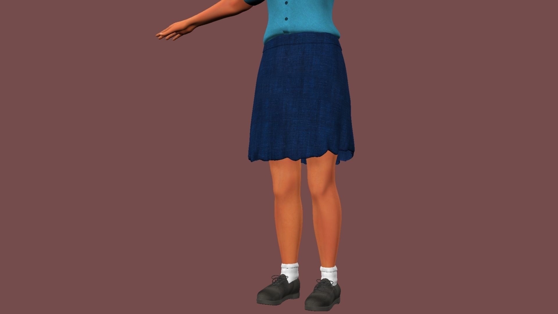Female Student 3D model_17