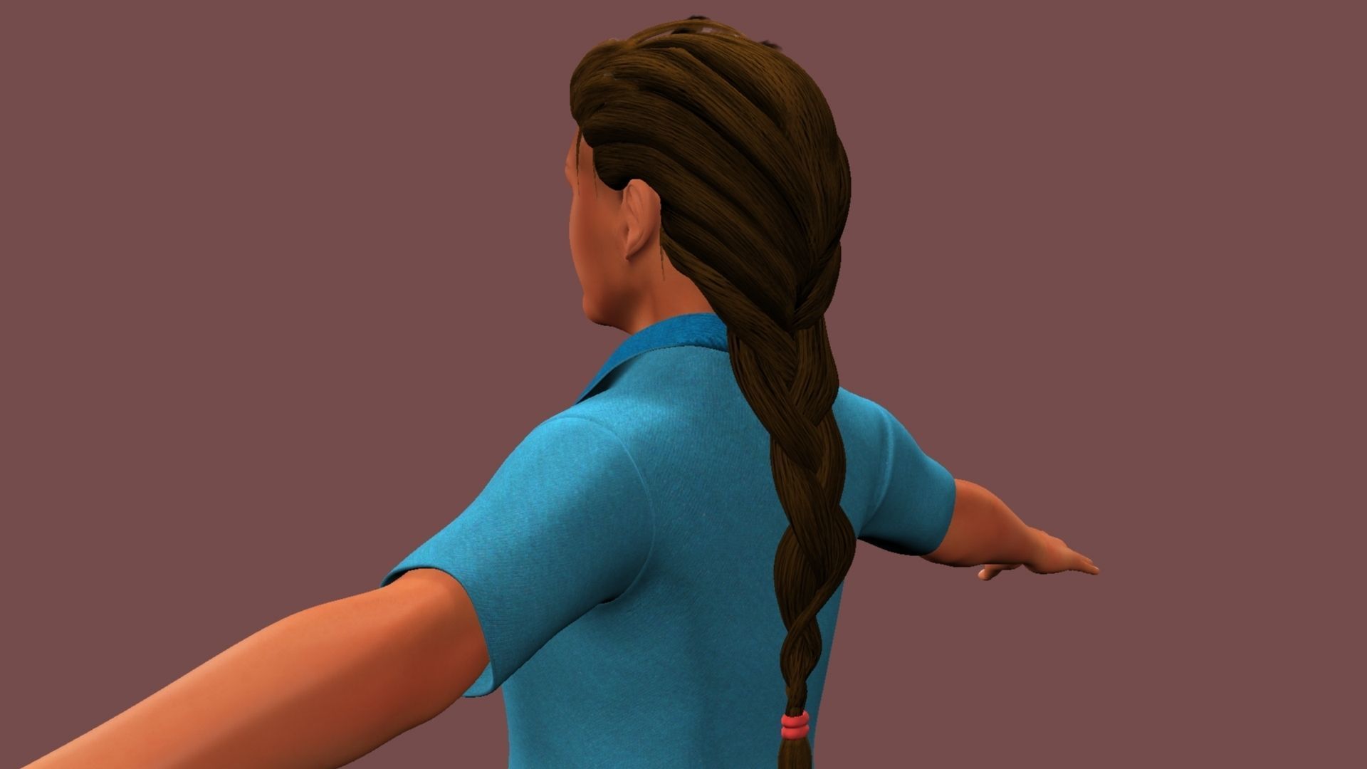 Female Student 3D model_13