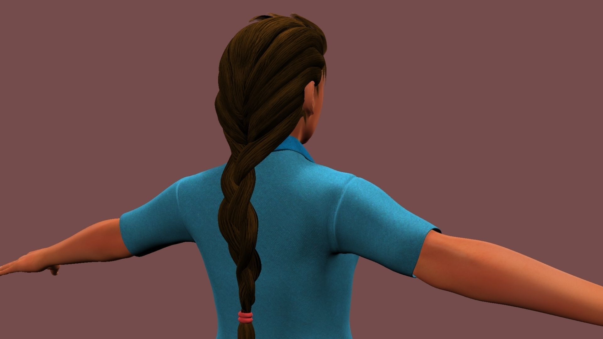 Female Student 3D model_21