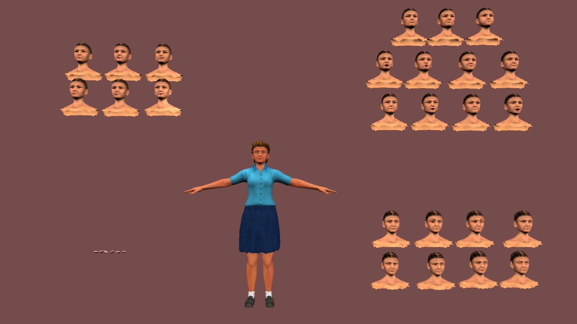 Female Student 3D model_27