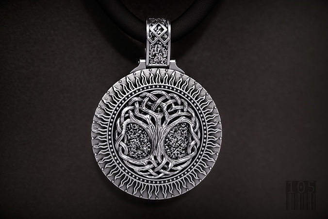 pendant tree of life Yggdrasil  3D print model