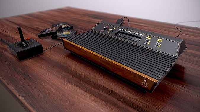 Atari 2600 4-switch Low-poly 3D model