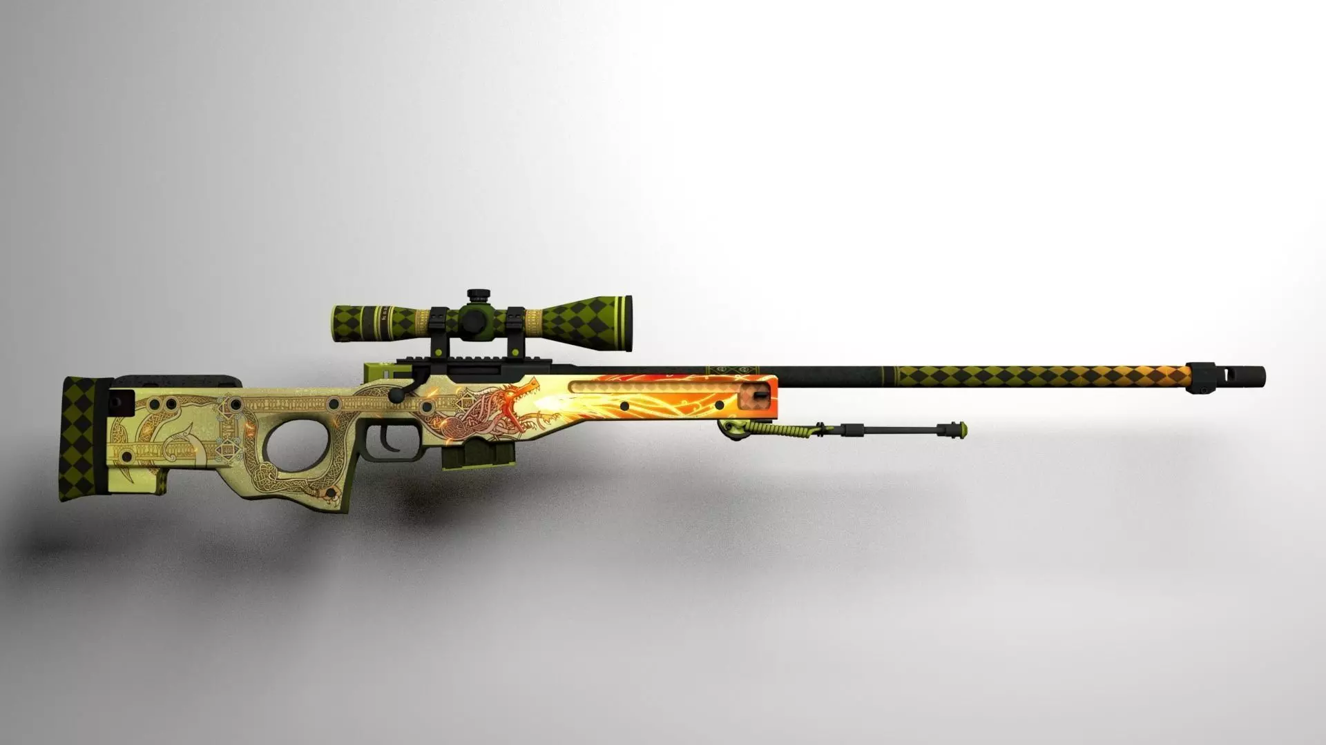 CSGO AWP Dragon Lore Free 3D model