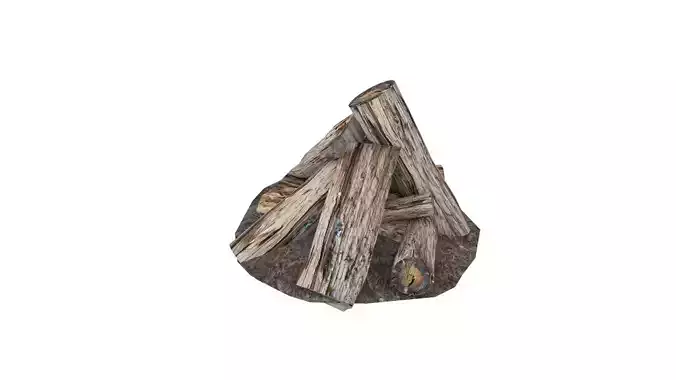 Basic Low Poly Campfire Free low-poly 3D model