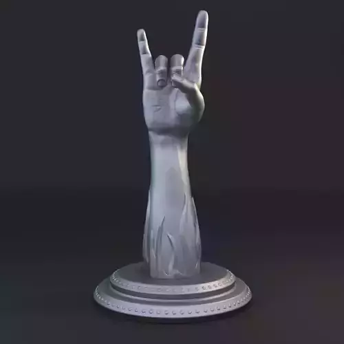 Rock music gesture 3D print model
