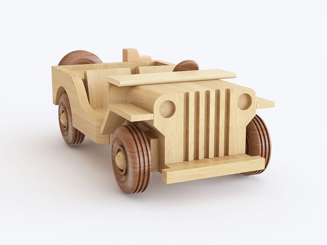 Wooden toy car 05 3D model