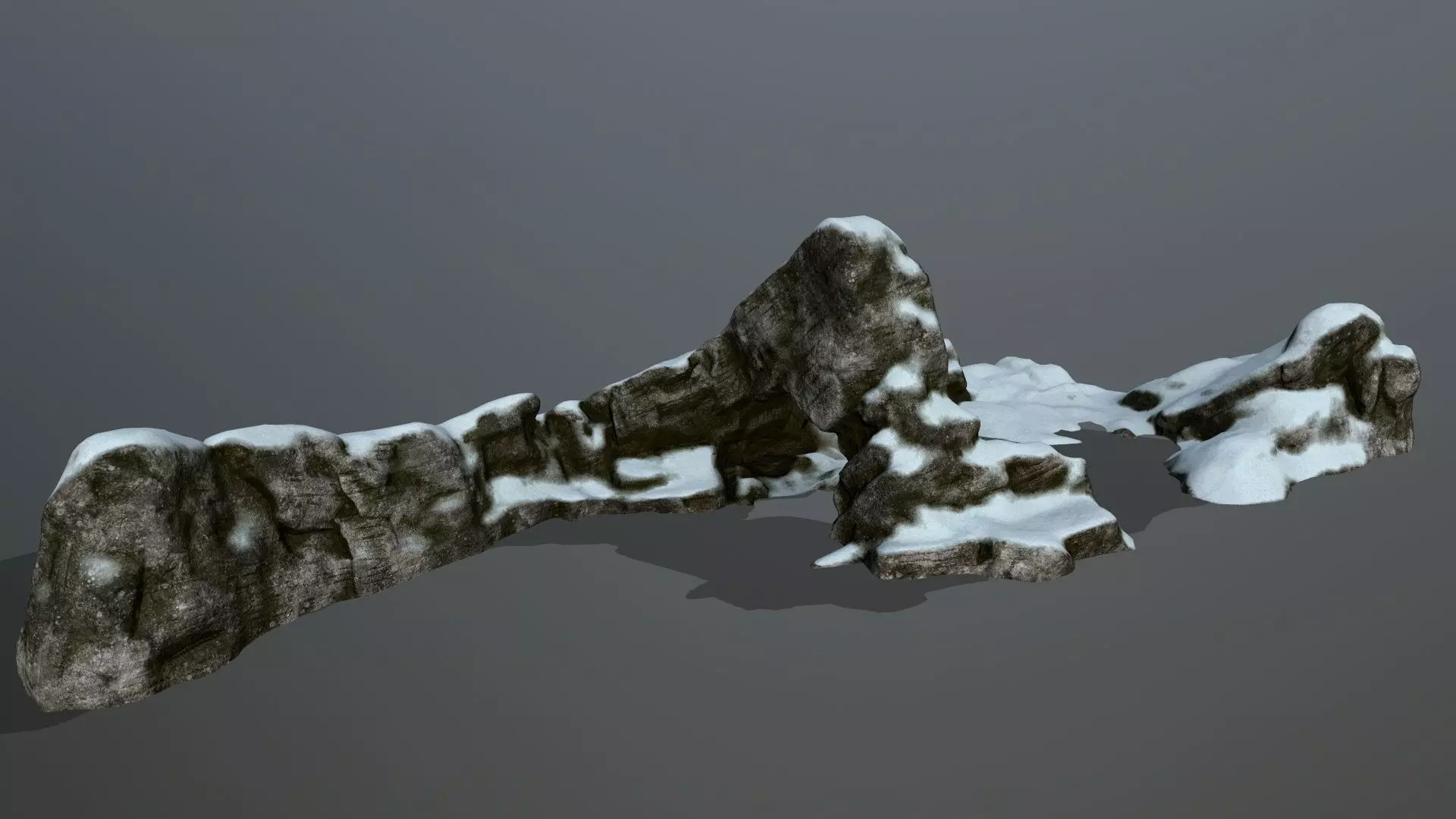 Snow Rocks Model 3D model snow rocks VR / AR / low-poly | CGTrader