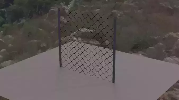 Chain-Link Fence Material Free low-poly 3D model