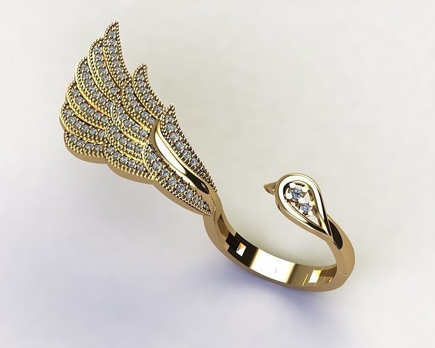Bird ring 2x ring 3D print model