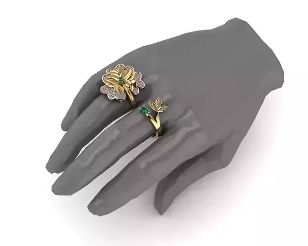 New ring flowers 2x