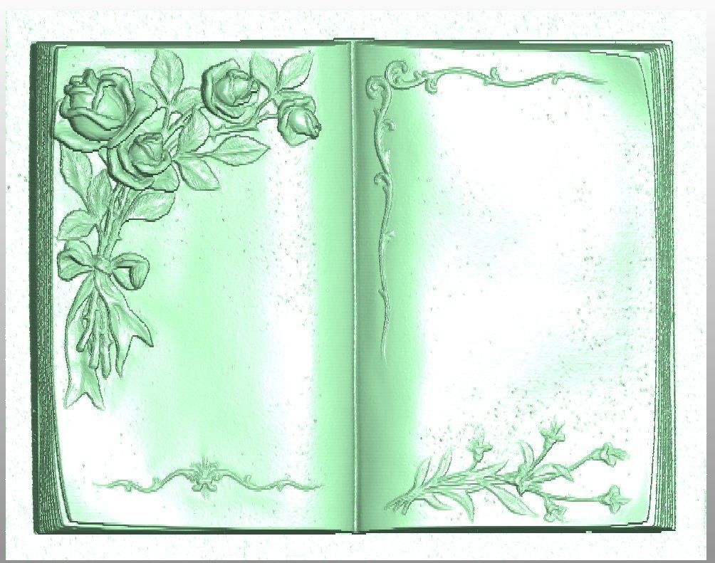 Book 3D model with flowers 3D model_1