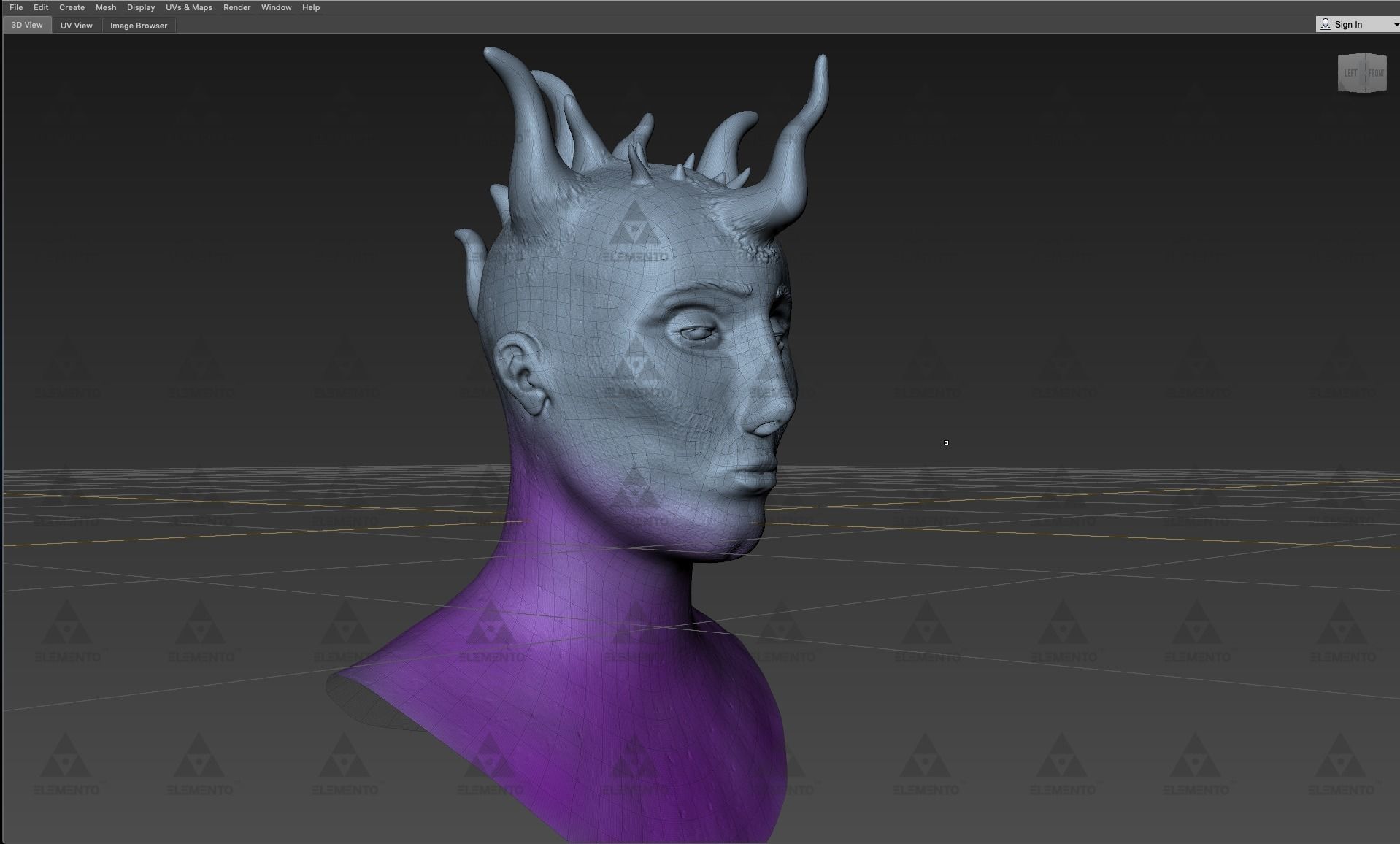 Demon Head - 3D model_2