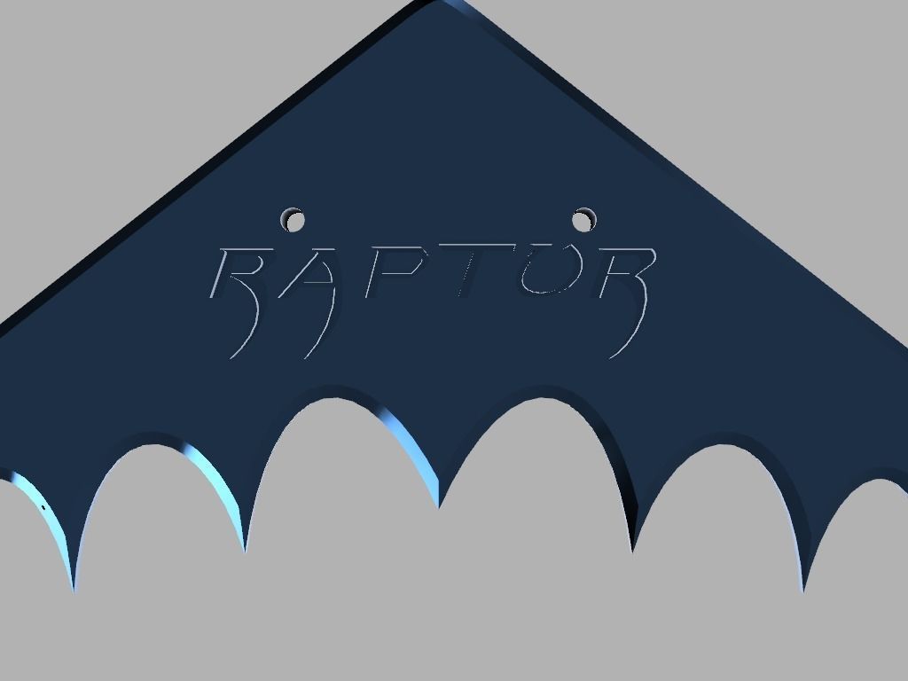 600 Class Raptor 30 or 50 Tail Horizontal Fin 3D print model_1