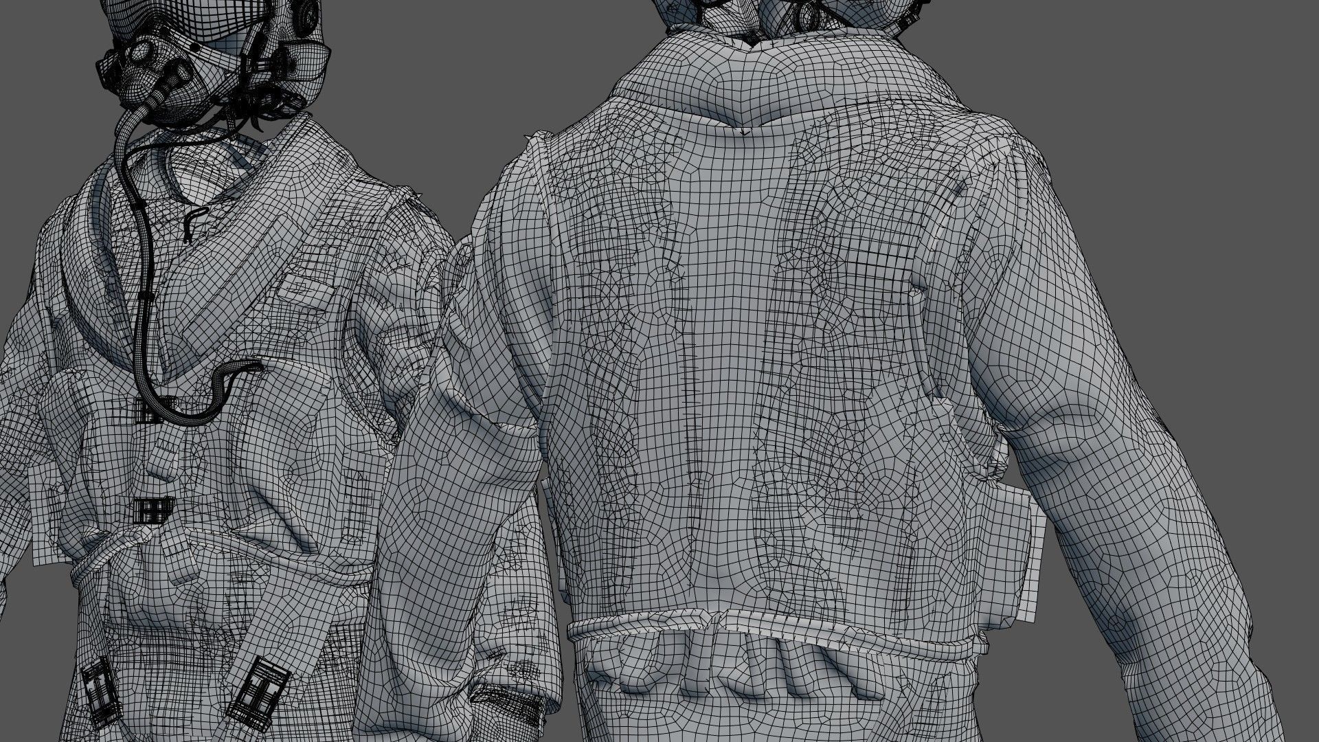 FLIGHT SUIT 90s Pilot 3D model_31