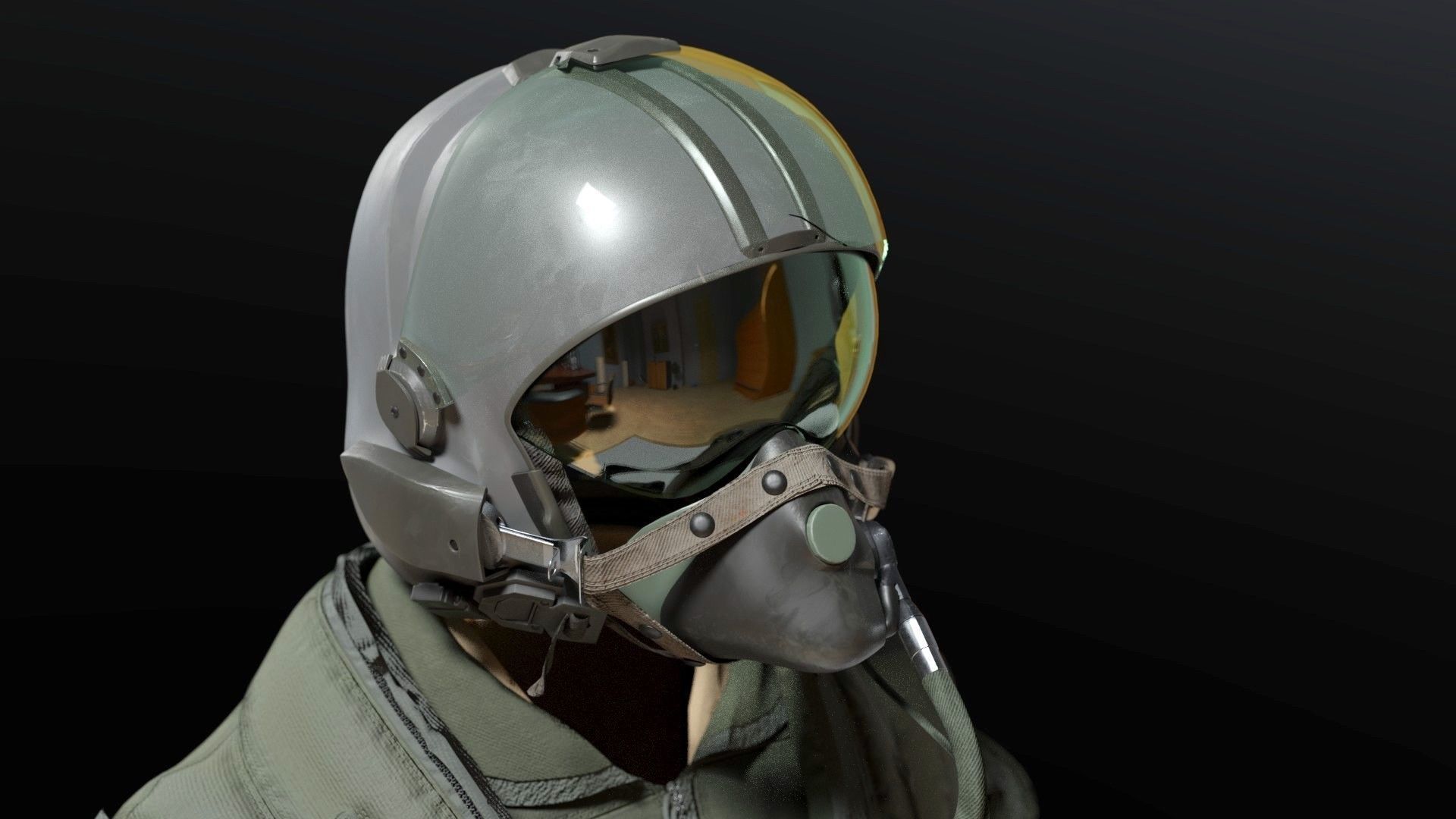 FLIGHT SUIT 90s Pilot 3D model_4