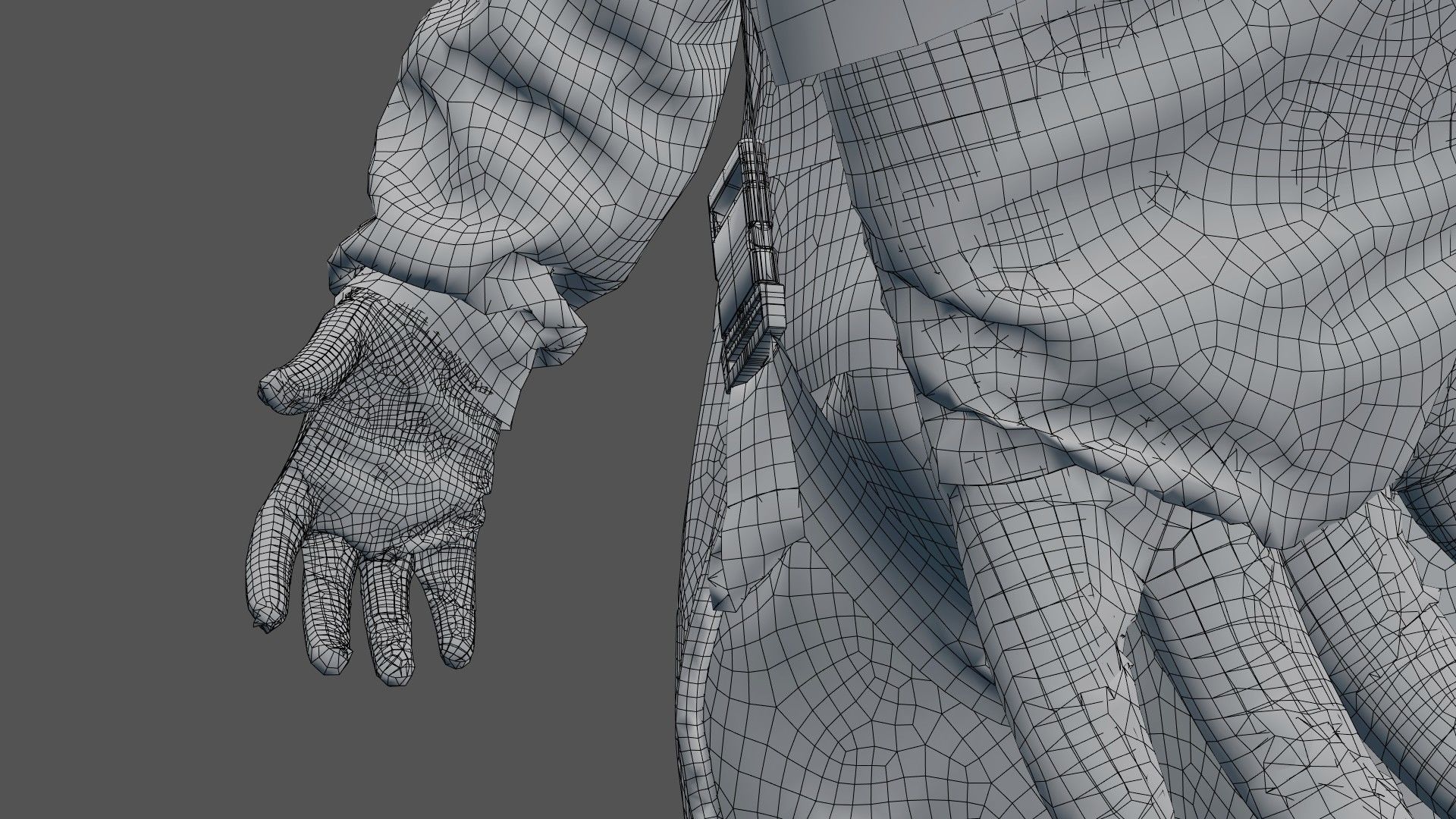 FLIGHT SUIT 90s Pilot 3D model_34