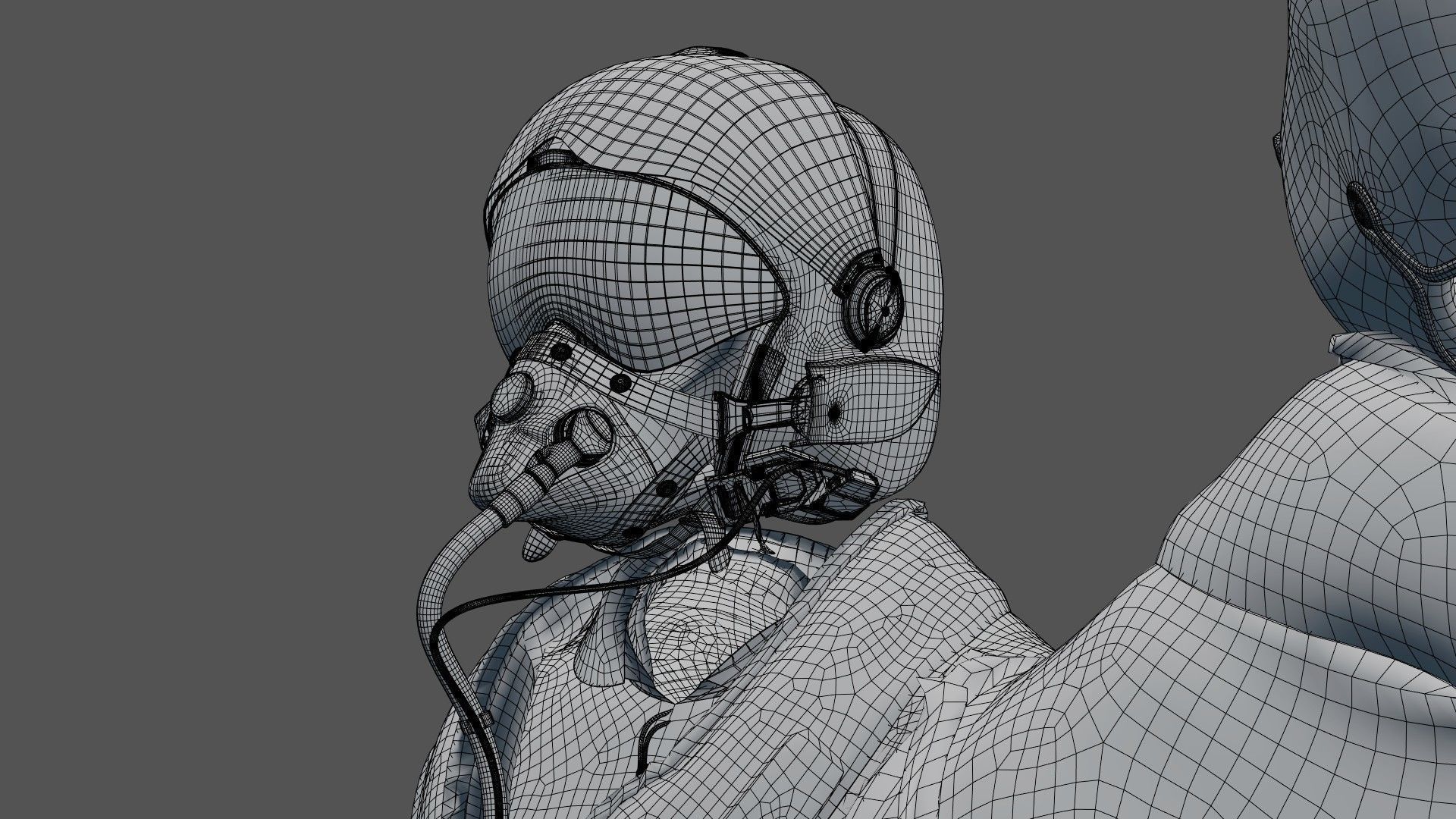 FLIGHT SUIT 90s Pilot 3D model_27