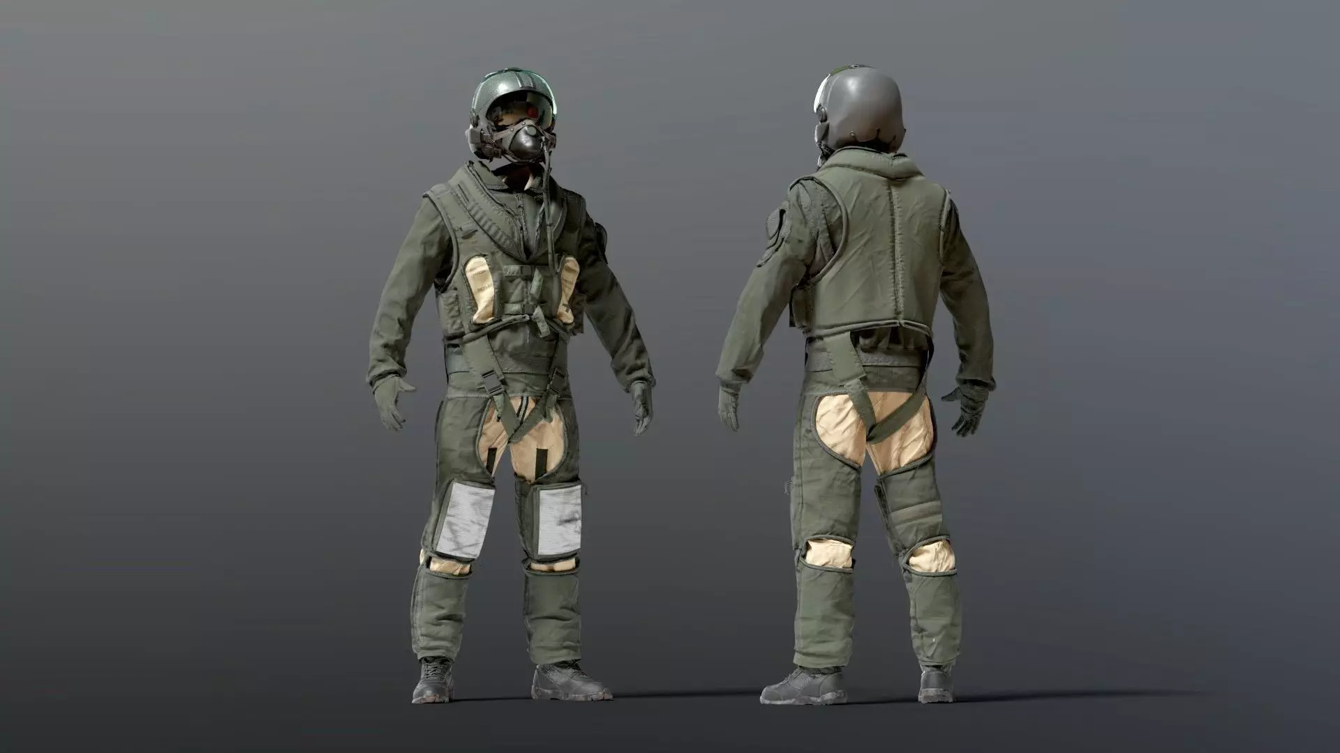 FLIGHT SUIT 90s Pilot 3D model_0