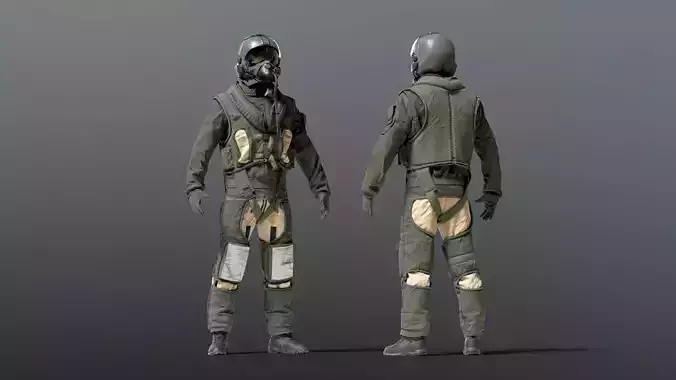 FLIGHT SUIT 90s Pilot 3D model