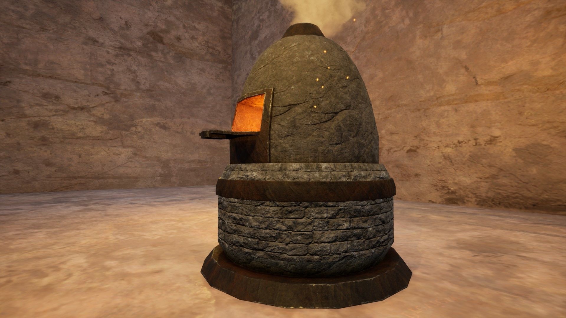 Medieval Furnace Low Poly 3D Model Low-poly 3D model_11