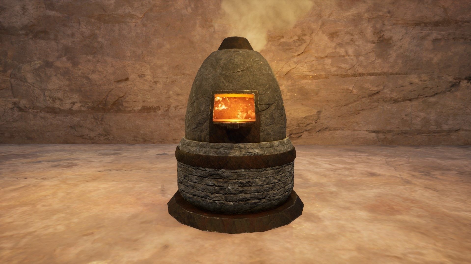 Medieval Furnace Low Poly 3D Model Low-poly 3D model_10