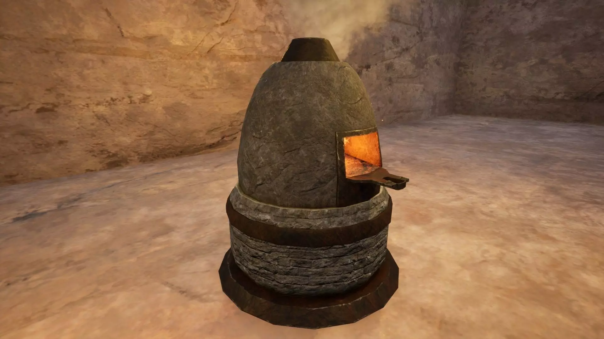 Medieval Furnace Low Poly 3D Model Low-poly 3D model_0