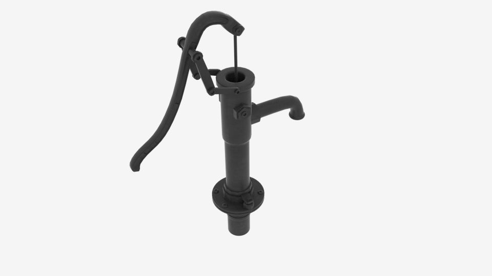  Hand Water Pump  Low-poly 3D model_2