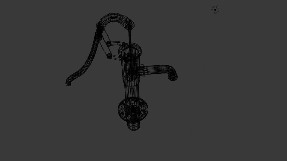  Hand Water Pump  Low-poly 3D model_5