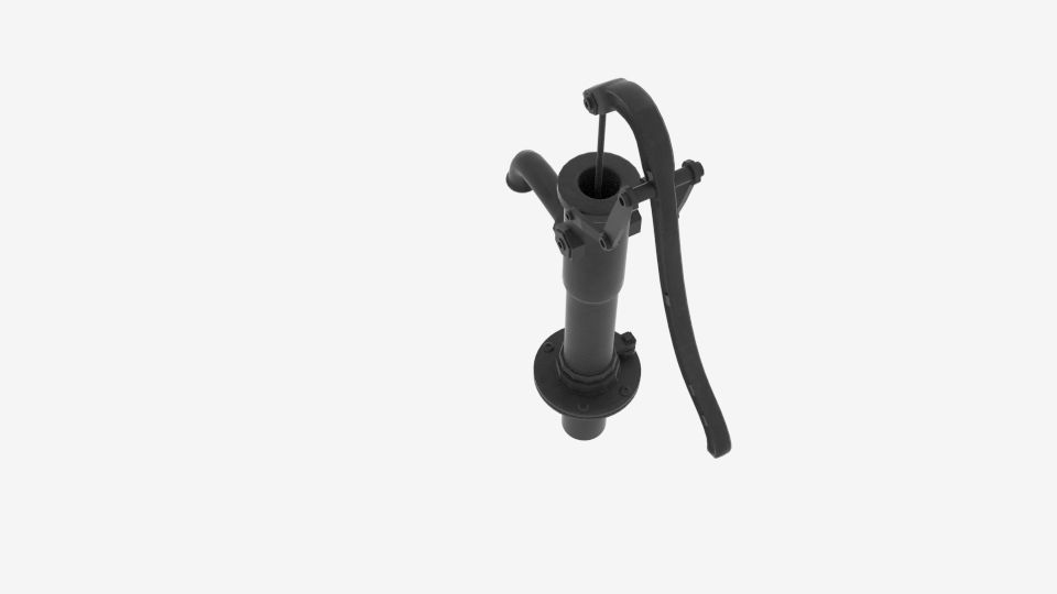  Hand Water Pump  Low-poly 3D model_3