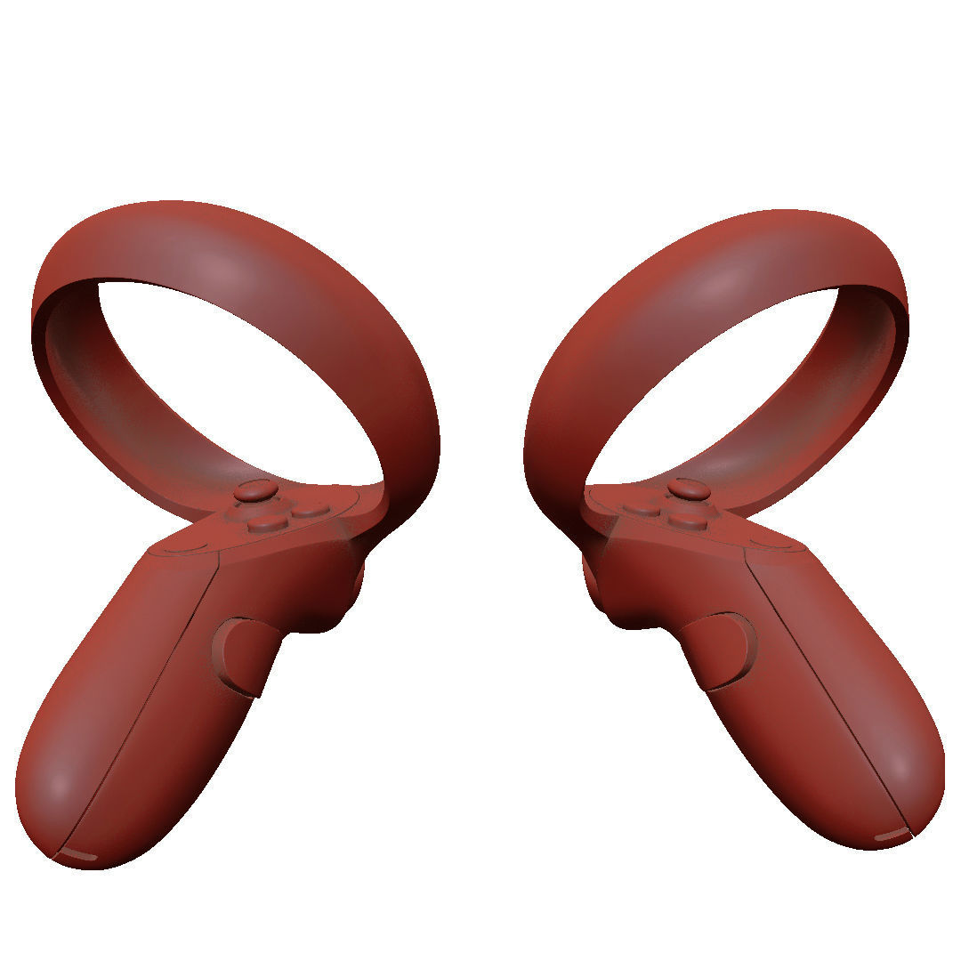 Oculus Quest with Controllers 3D model_24