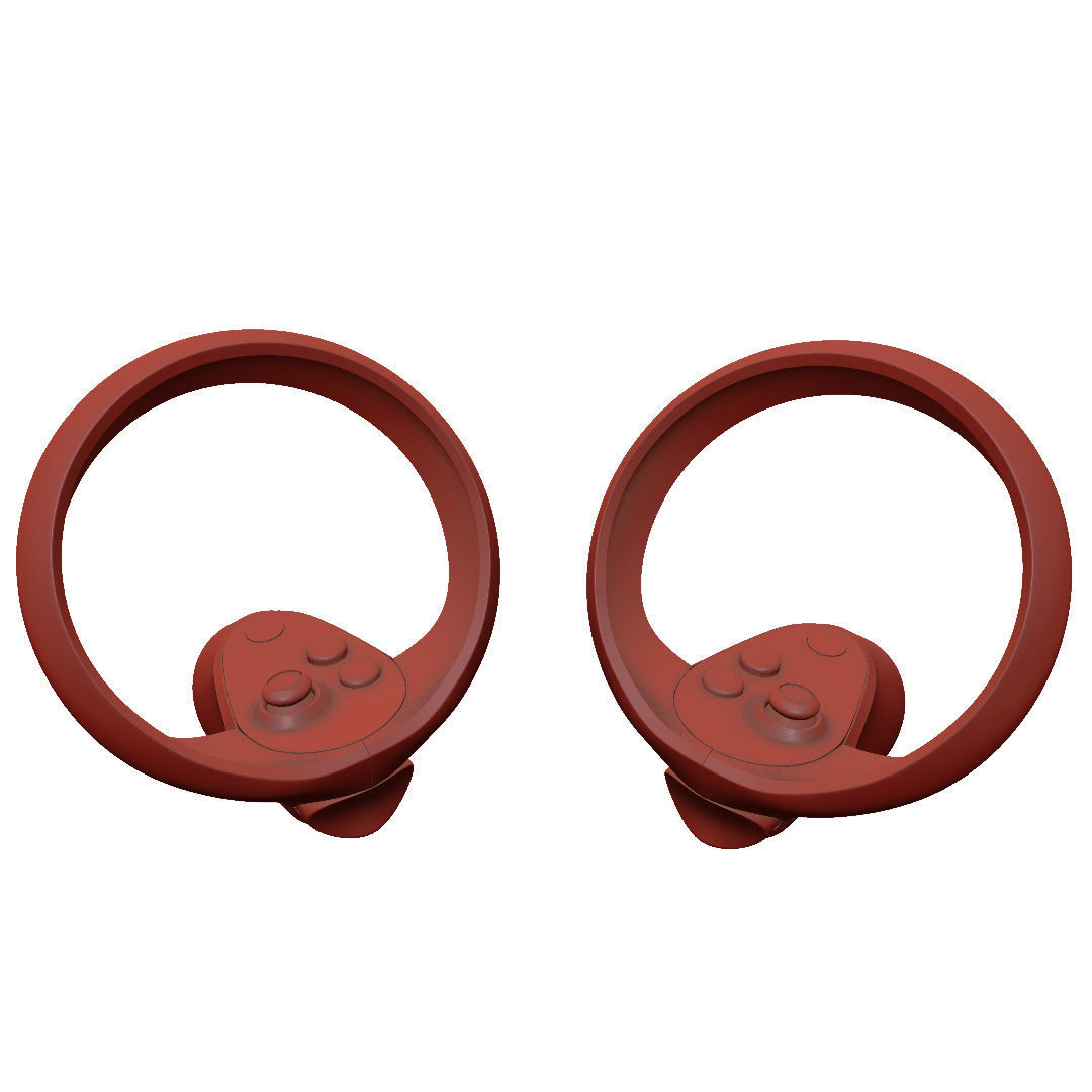 Oculus Quest with Controllers 3D model_26