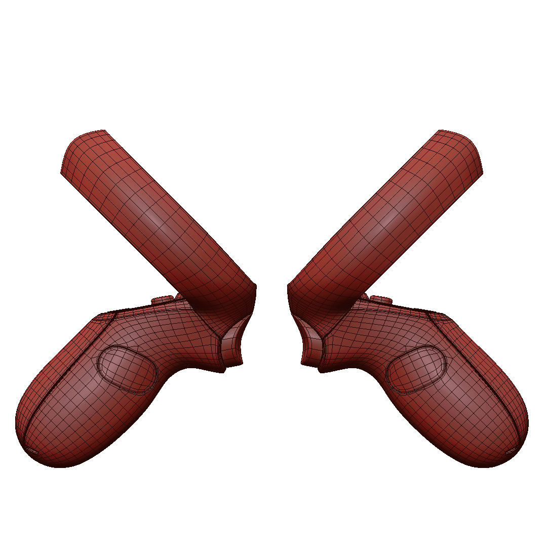 Oculus Quest with Controllers 3D model_29