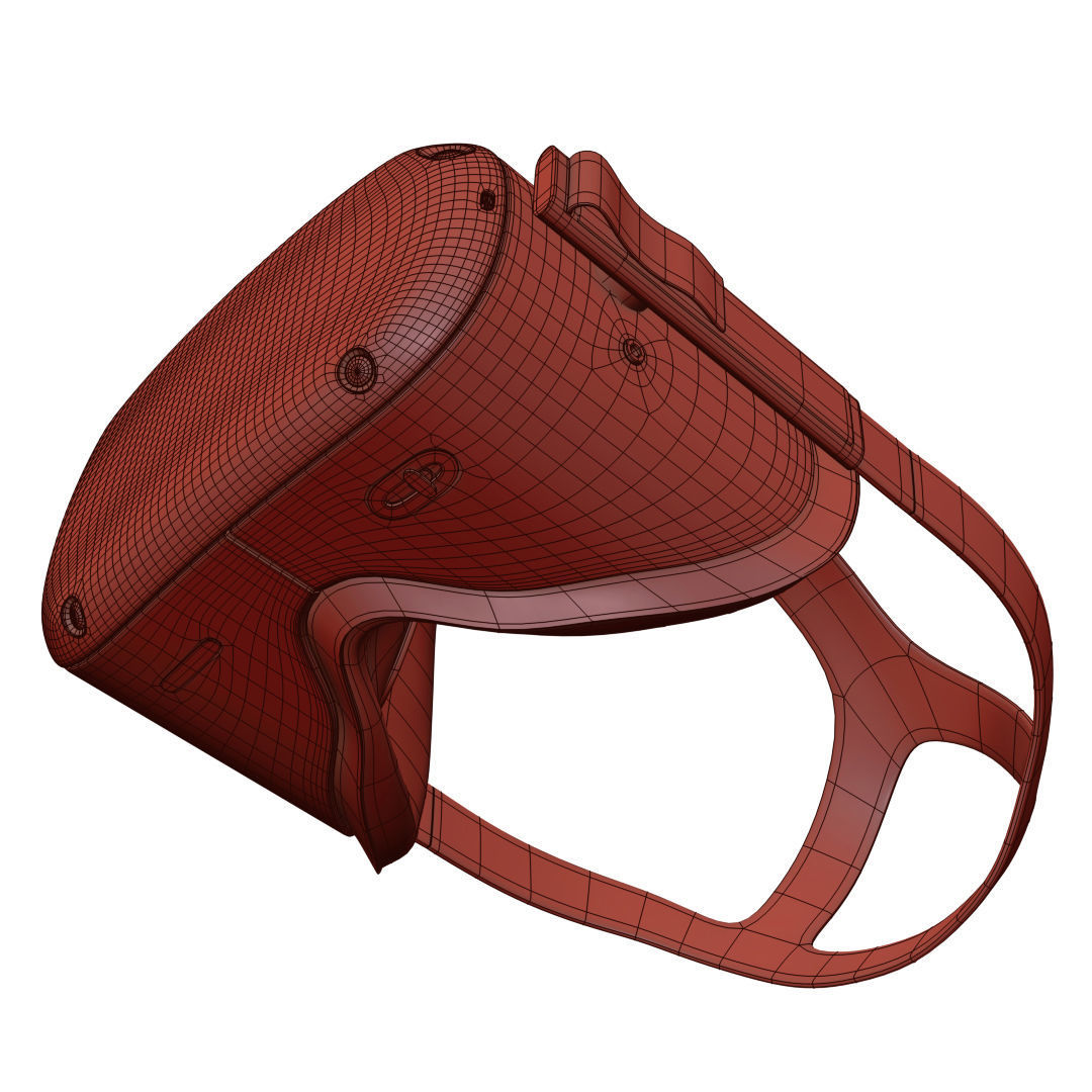 Oculus Quest with Controllers 3D model_21