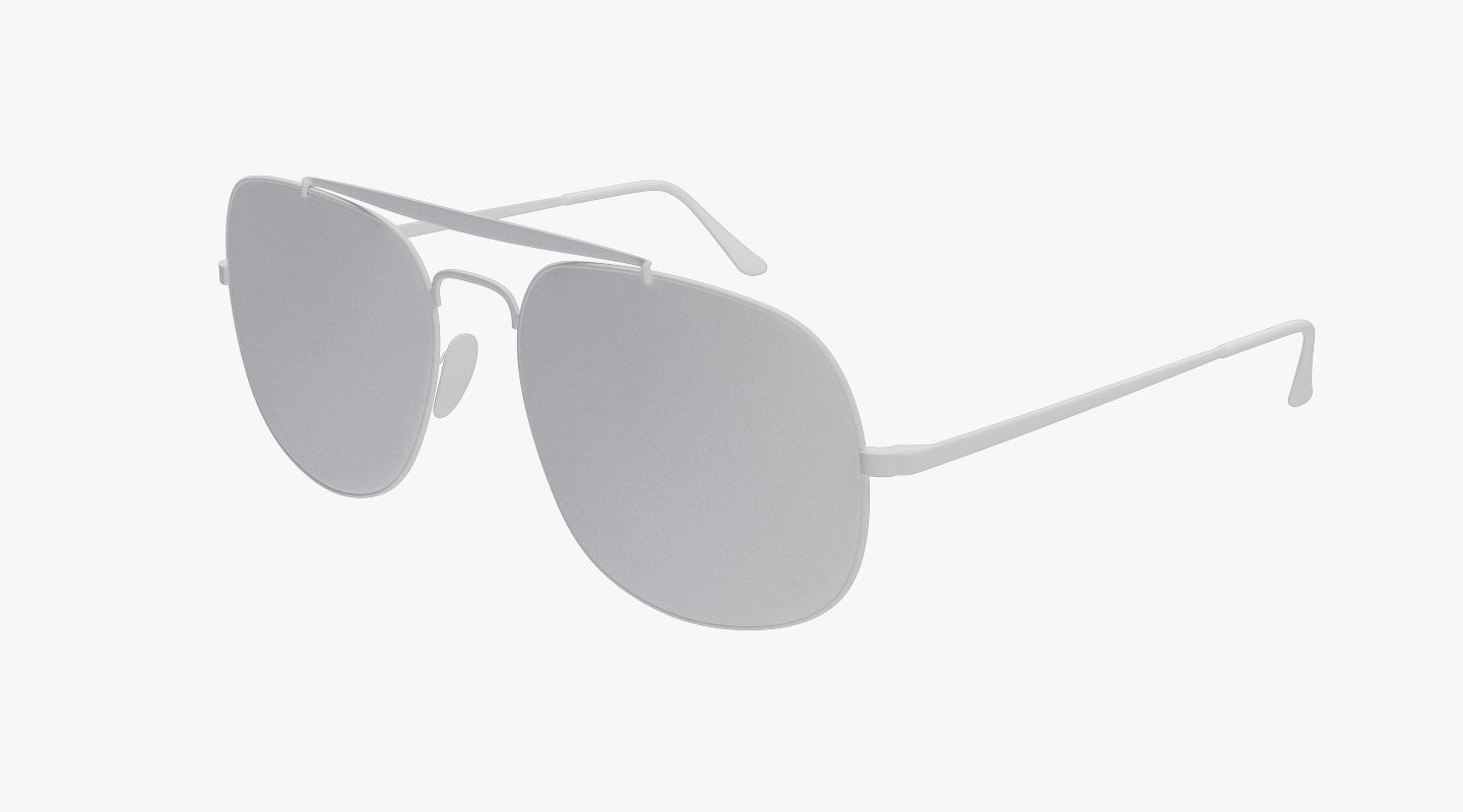 Sunglasses aviator Low-poly 3D model_8