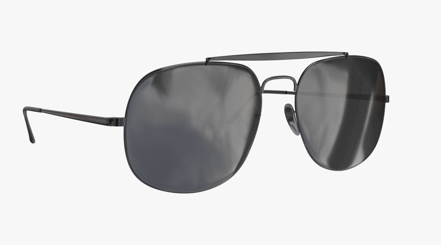 Sunglasses aviator Low-poly 3D model_1