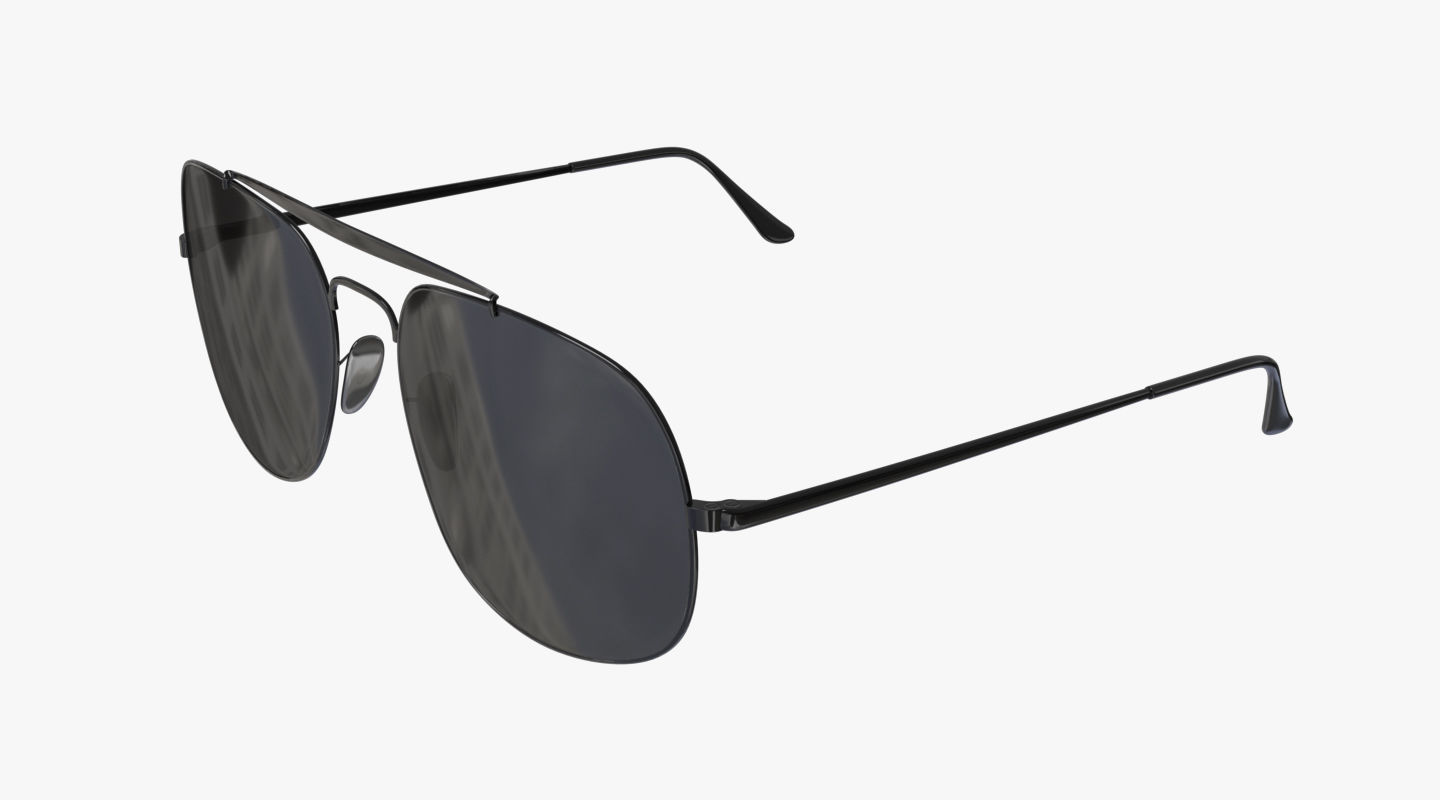 Sunglasses aviator Low-poly 3D model_2