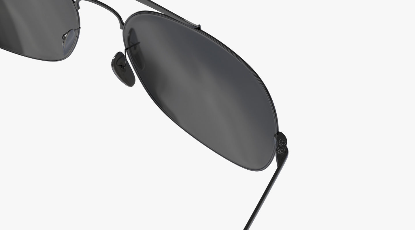 Sunglasses aviator Low-poly 3D model_6