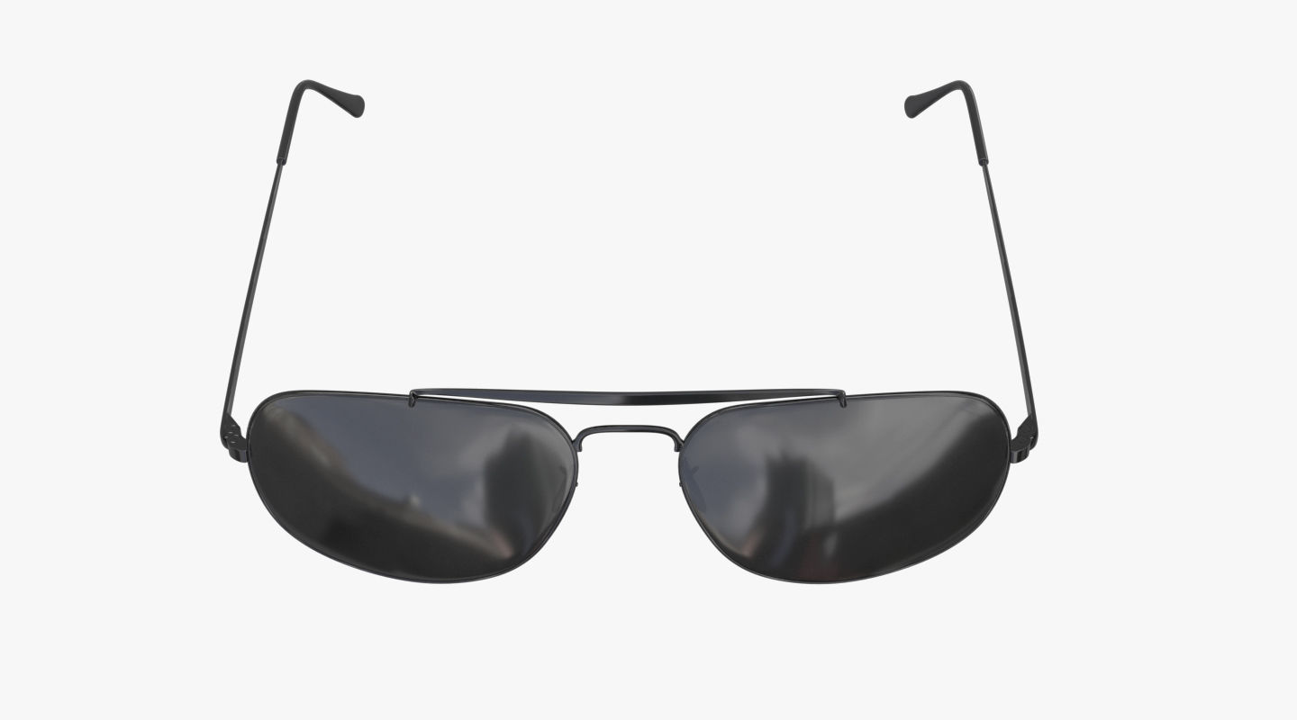 Sunglasses aviator Low-poly 3D model_4