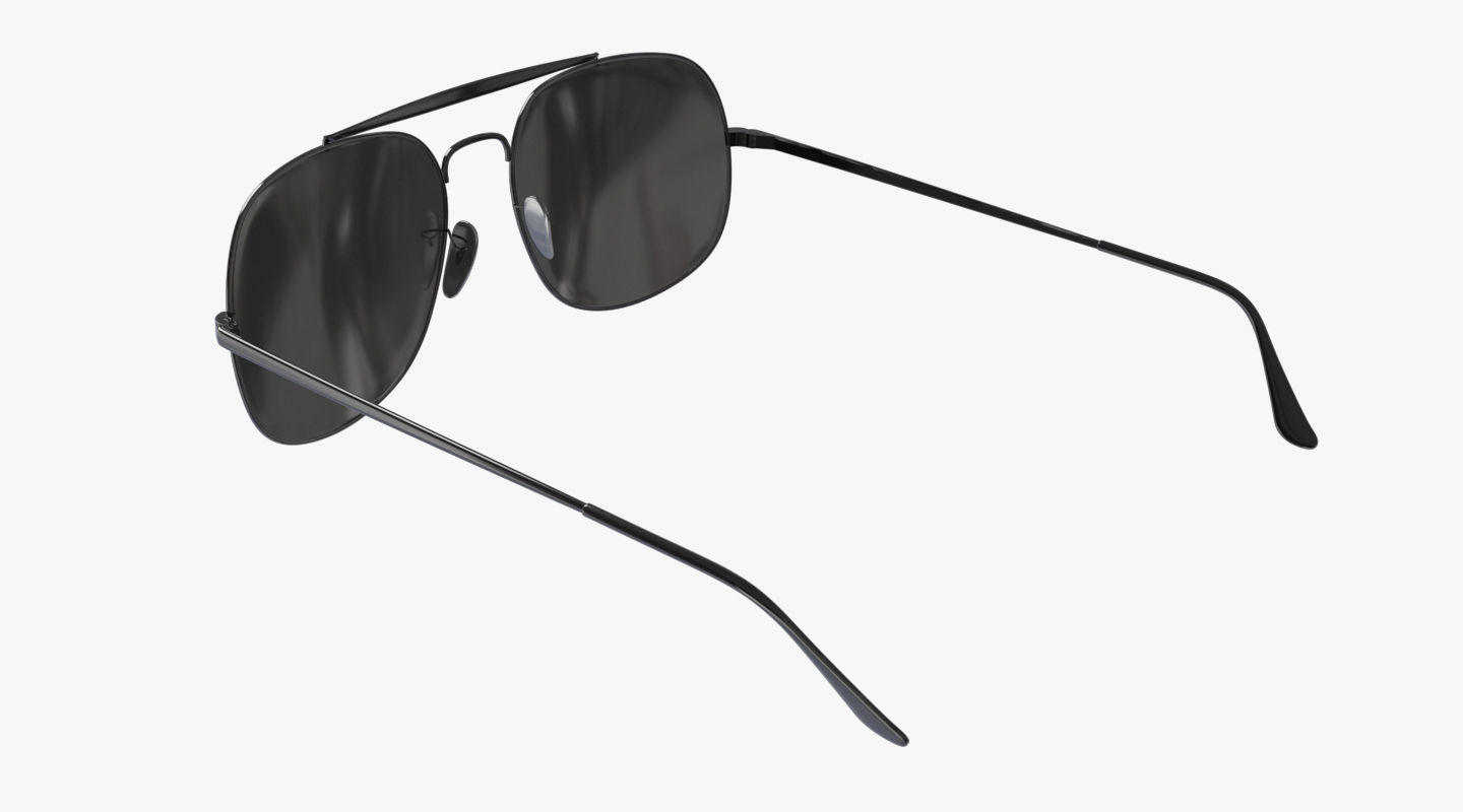 Sunglasses aviator Low-poly 3D model_3