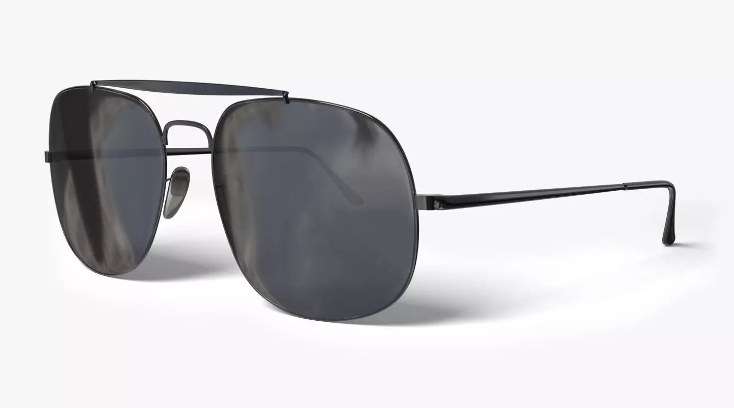 Sunglasses aviator Low-poly 3D model_0