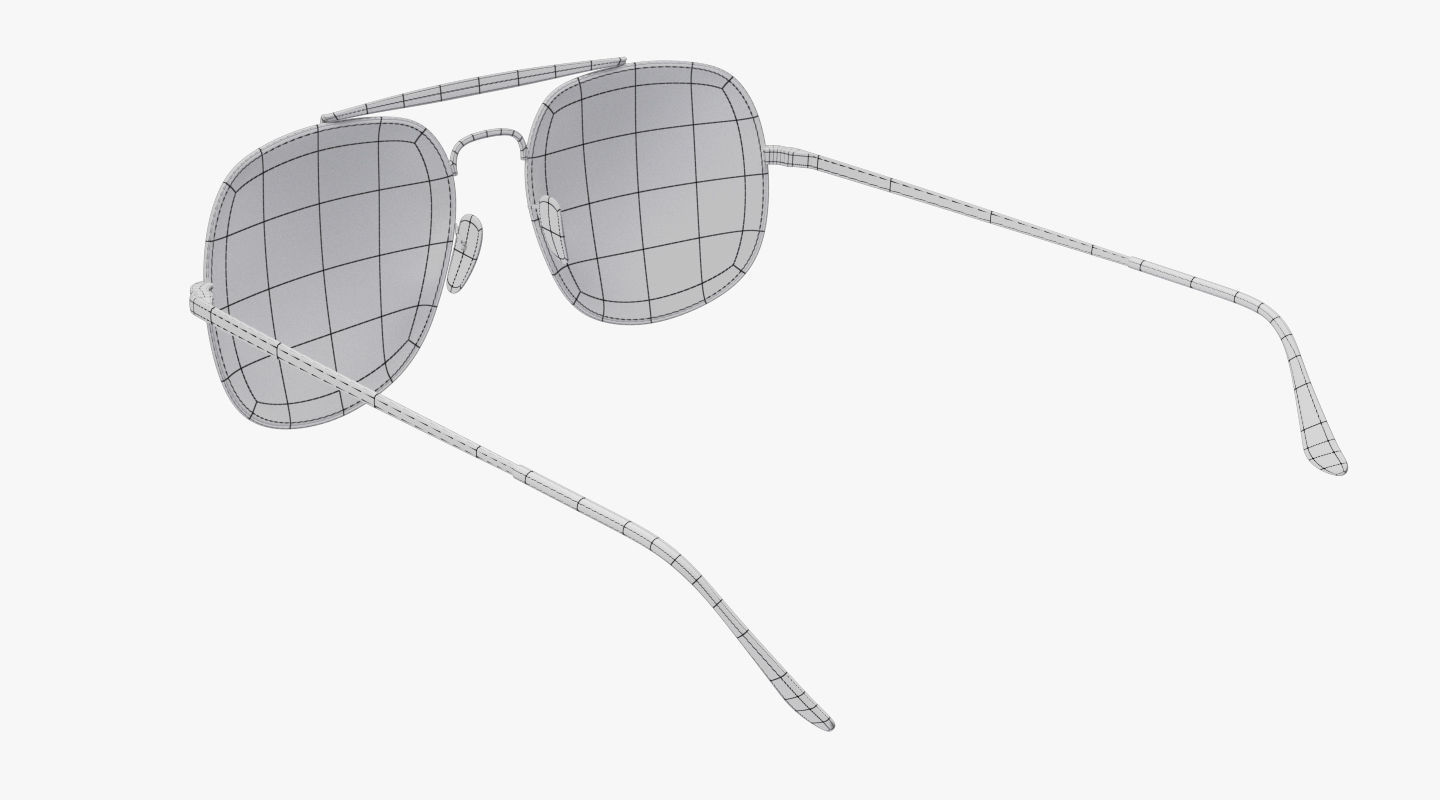 Sunglasses aviator Low-poly 3D model_14