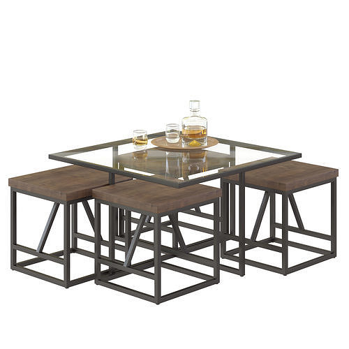 Calvin coffee table potterybarn 3D model