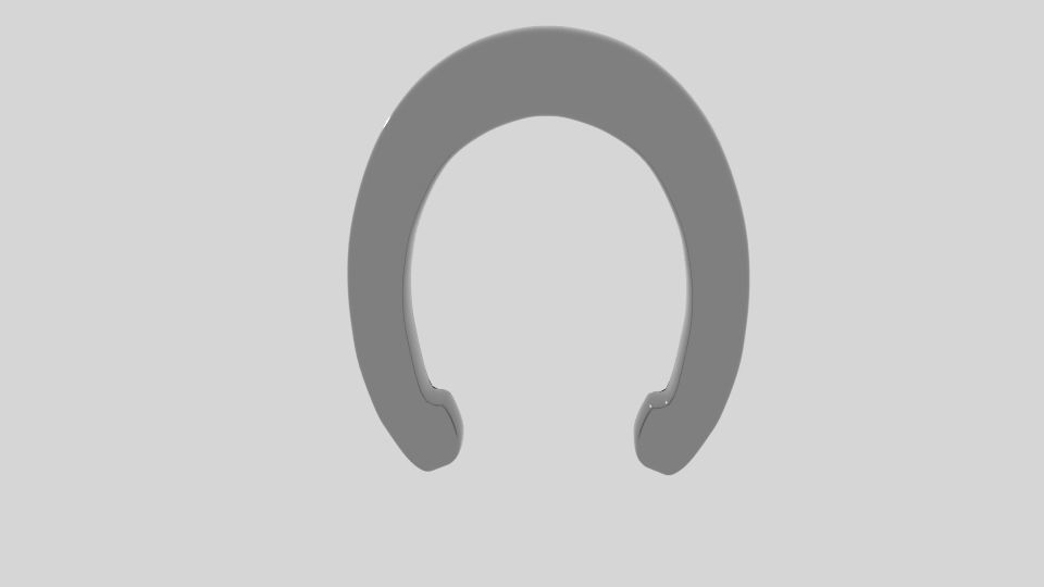 Horseshoe Low-poly 3D model_2