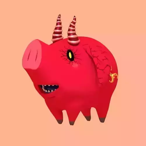 Demon Hawk Low-poly 3D model